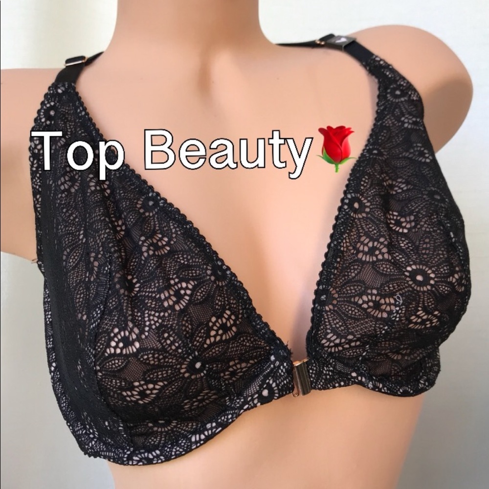 VS Very Sexy Unlined Plunge Bra Racerback Lace